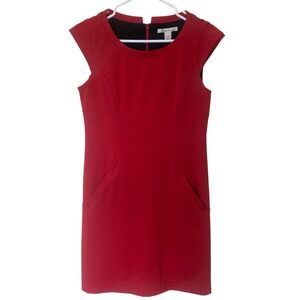 Kenneth Cole Vibrant Red Empire Fitted Dress Size 0